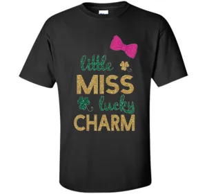 Little miss lucky charm st. patrick's day shirts for girls
