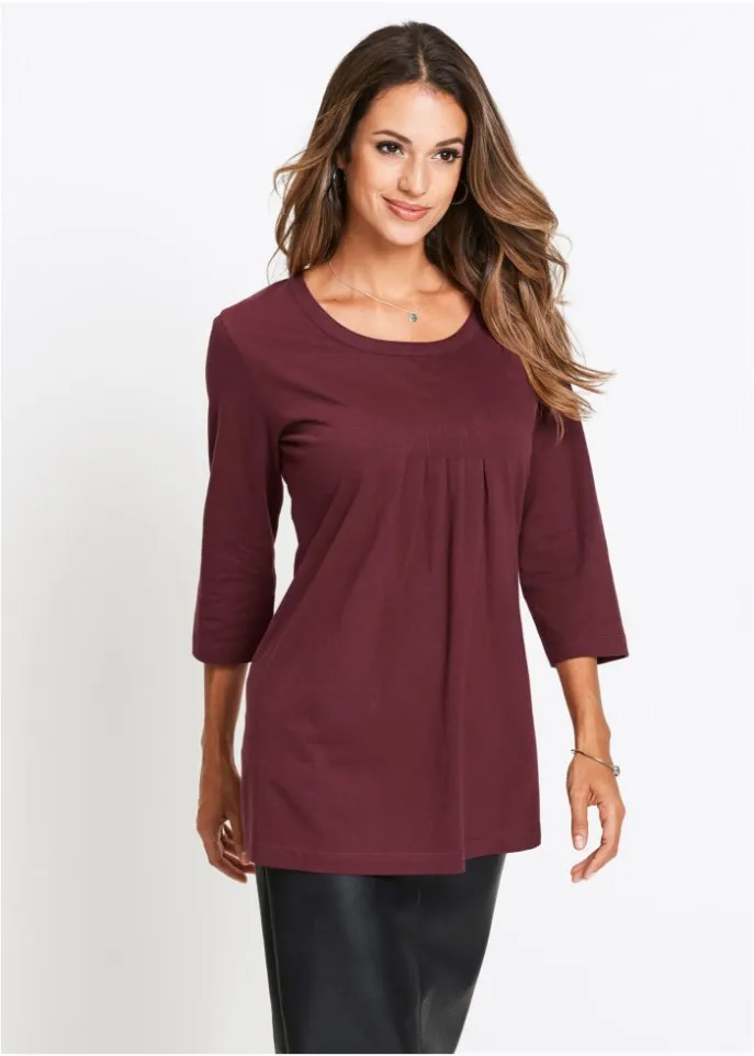 Long shirt with 3/4 sleeves Bpc Selection, red
