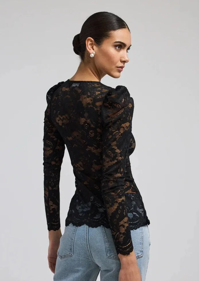 long sleeve lace blouse