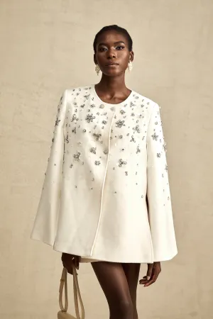 lonore embellished cape-design jacket