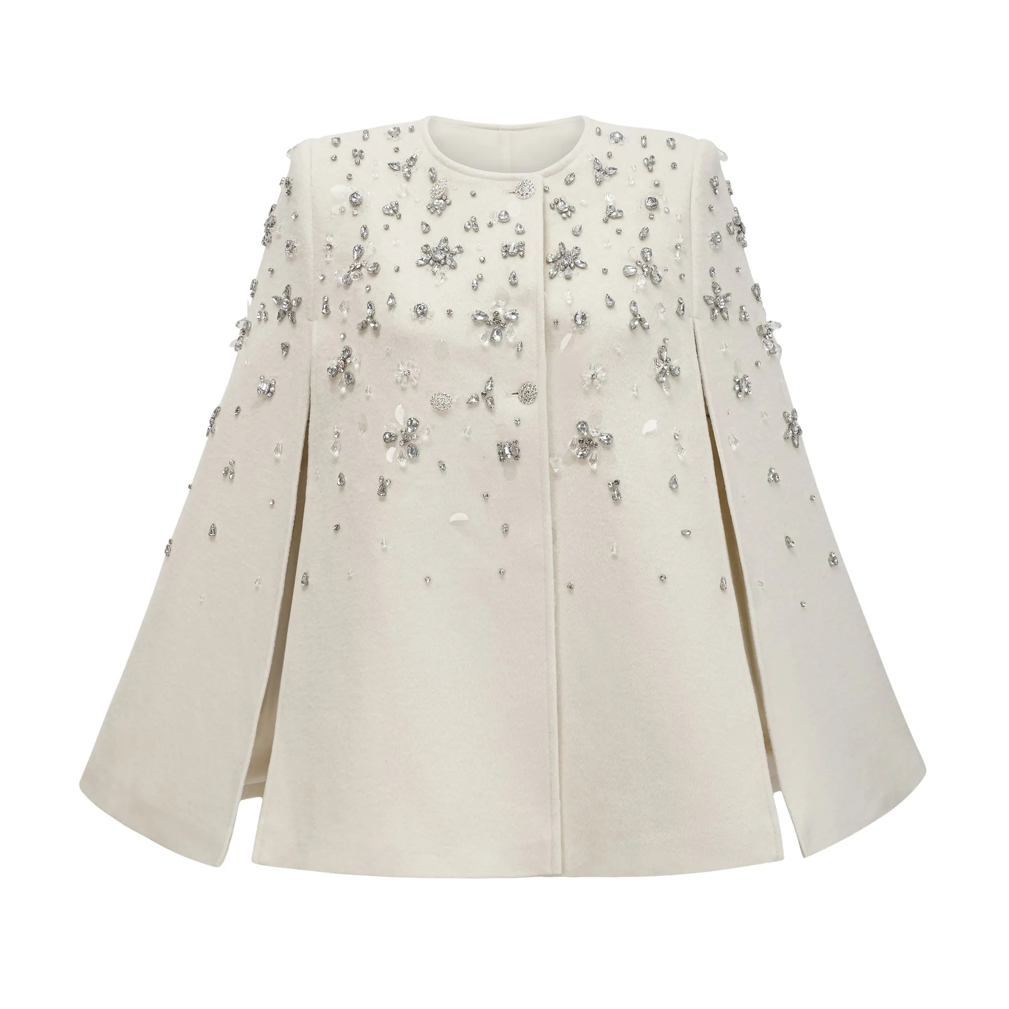 lonore embellished cape-design jacket