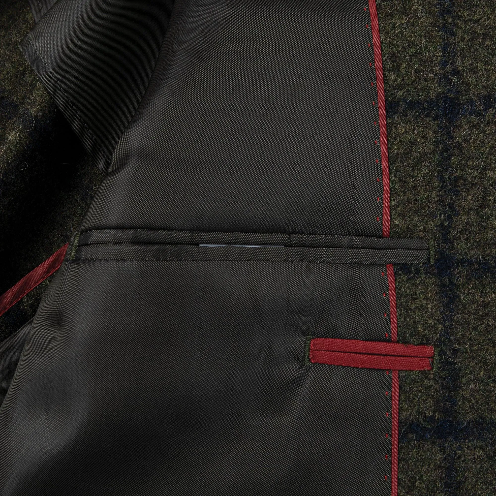 Loro Piana Olive/Collegiate Blue Windowpane Sport Coat