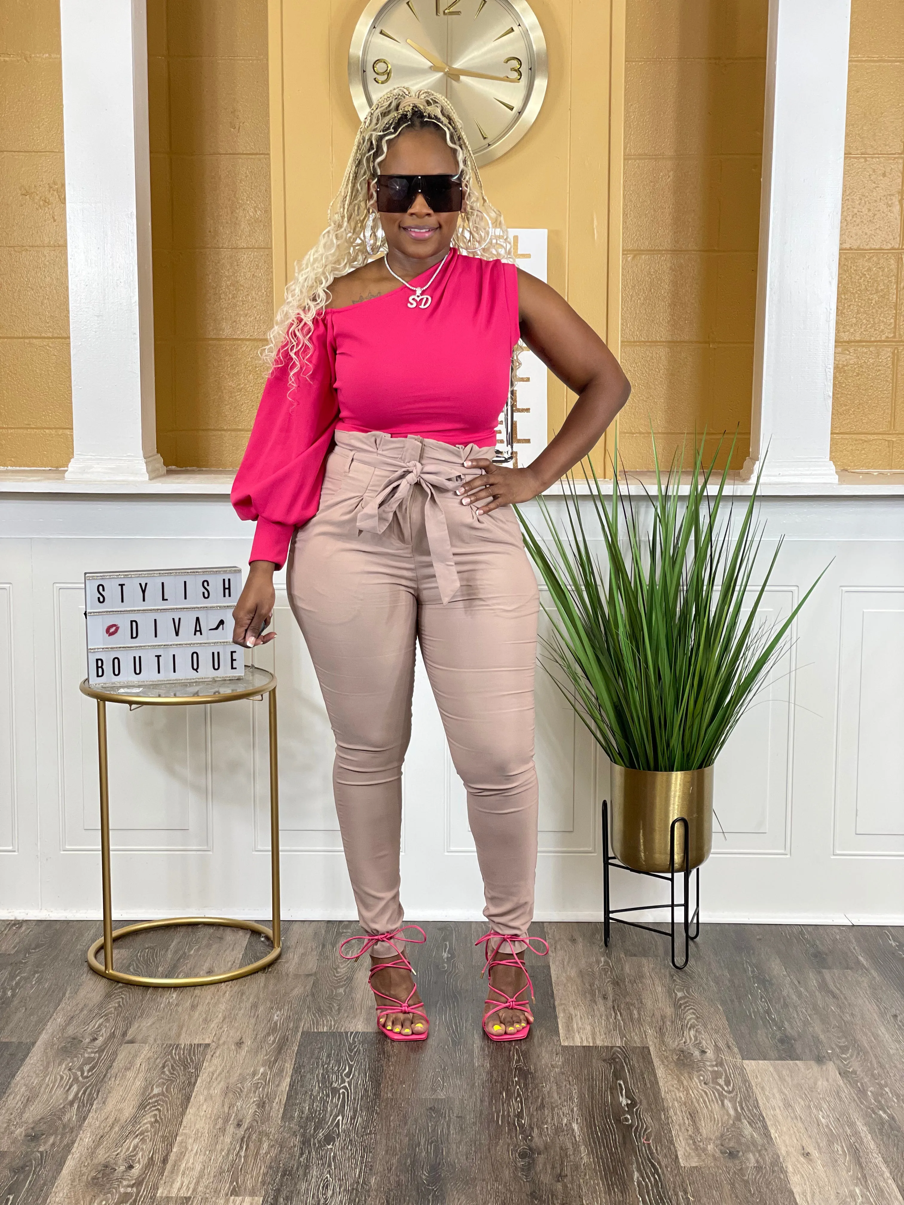 Luxe Diva Pants (Taupe)