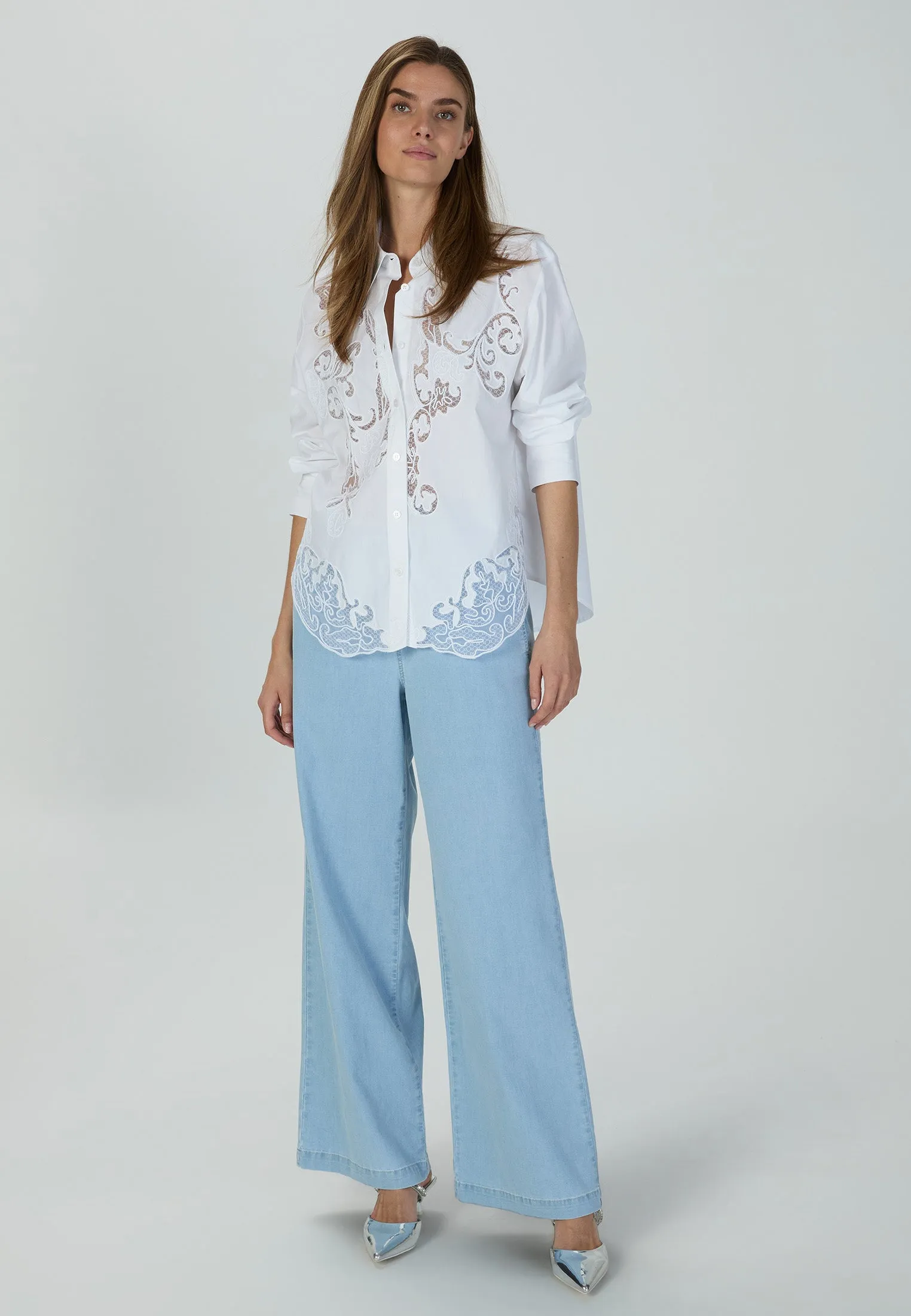 MARC AUREL Blouse with embroidery
