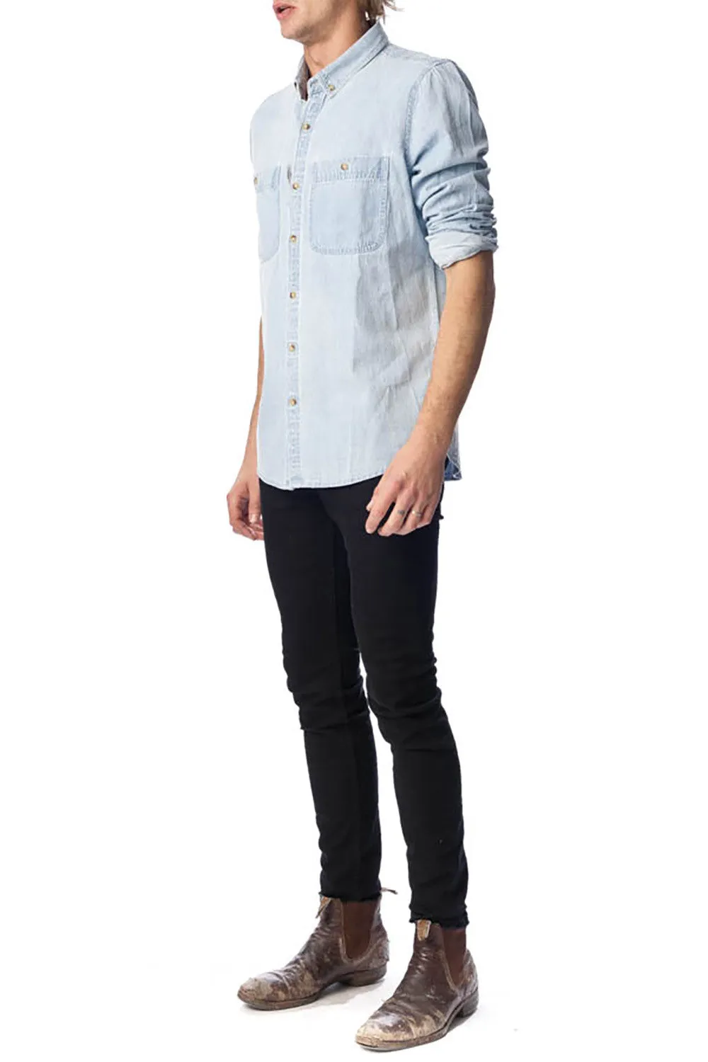 Men At Work L/S Shirt - Bleach