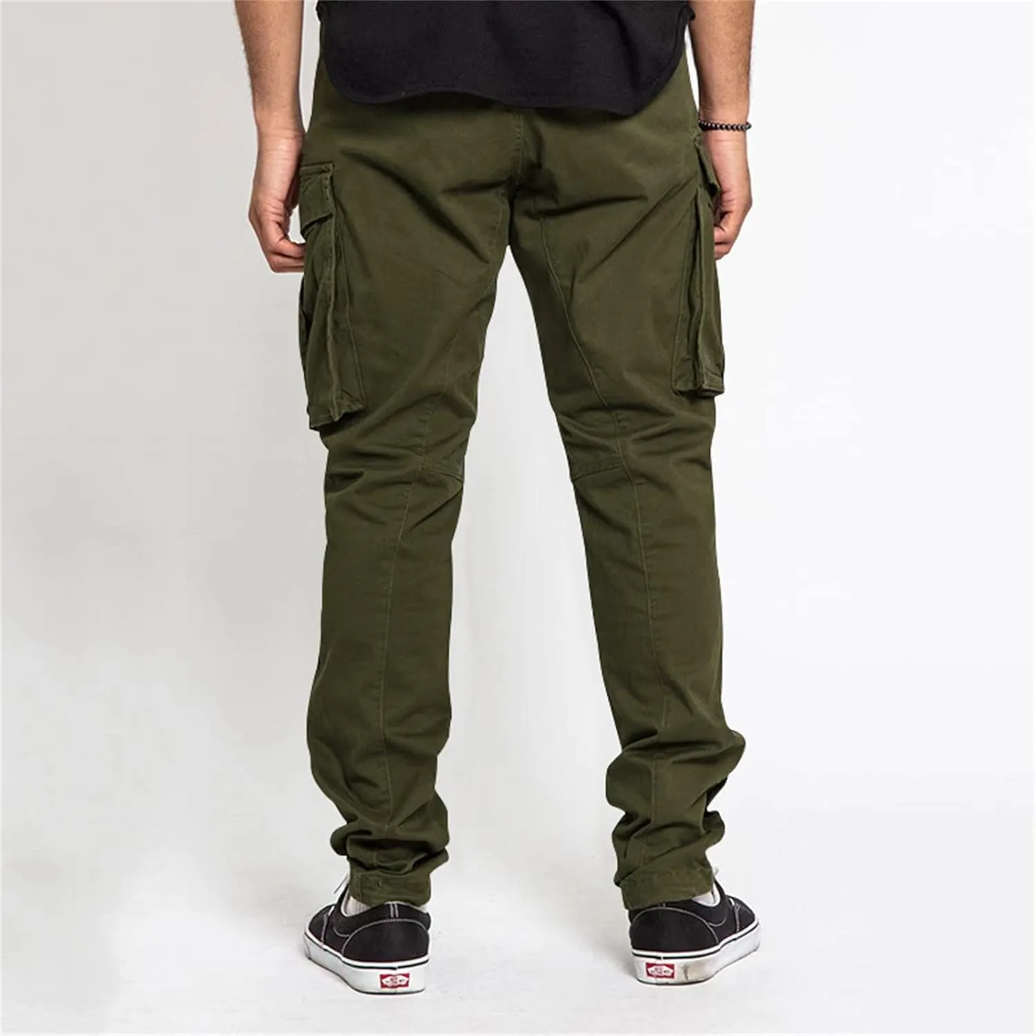 Mens Sweatpants Joggers Pants Man Drawstring Colorblock Patchwork Cargo Pants Loose Fit Drawstring Sweatpants Street