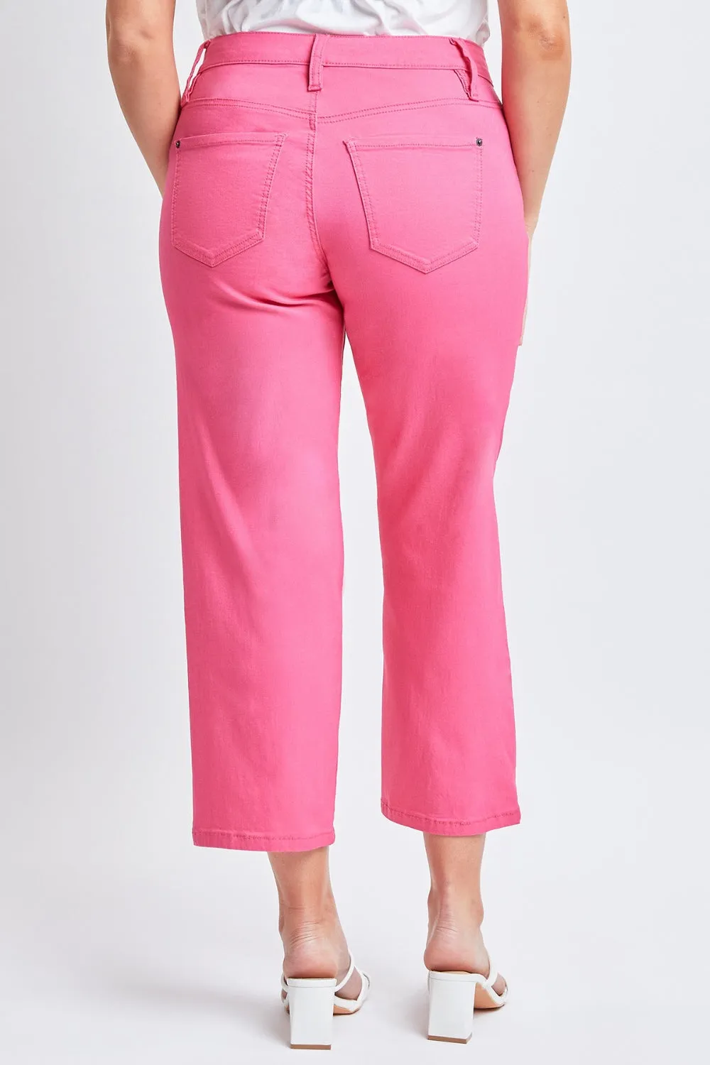 Mid-Rise Hyperstretch Cropped Straight Pants