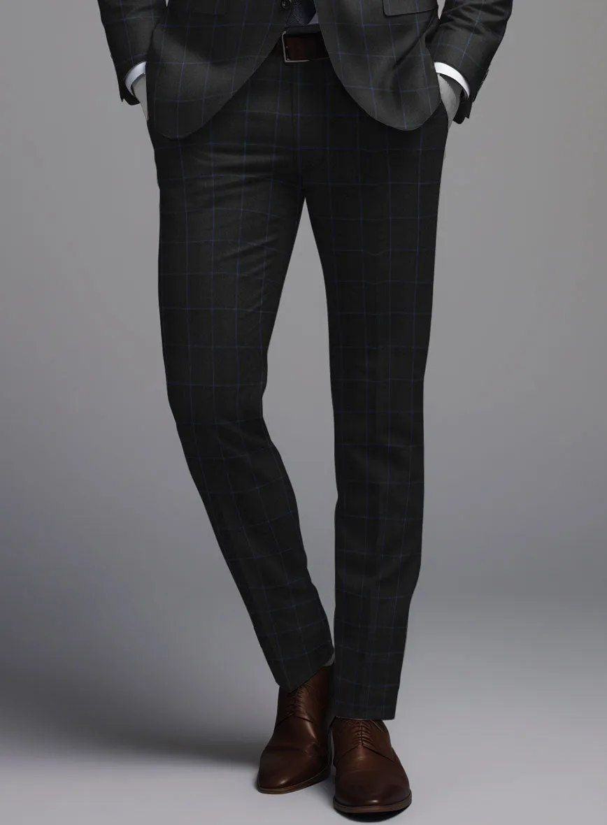 Napolean Fissa Black Wool Suit