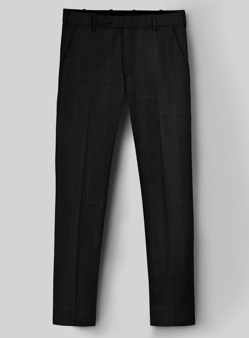 Napolean Fissa Black Wool Suit