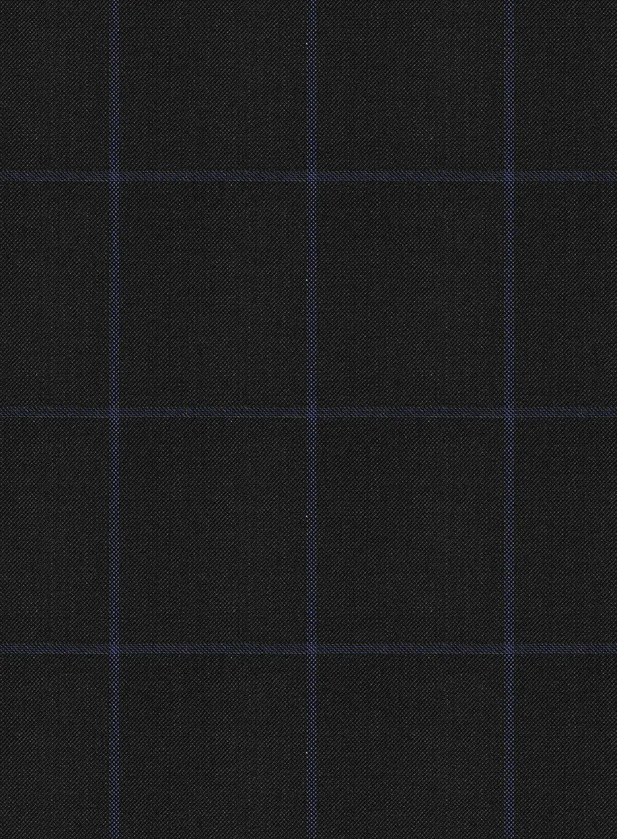 Napolean Fissa Black Wool Suit