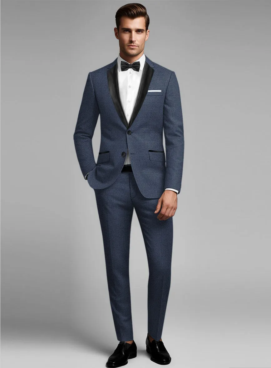 Napolean Slate Blue Wool Tuxedo Suit