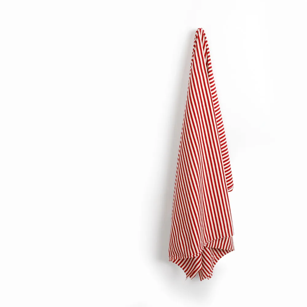 Natural Cotton Stripe Jersey - Red