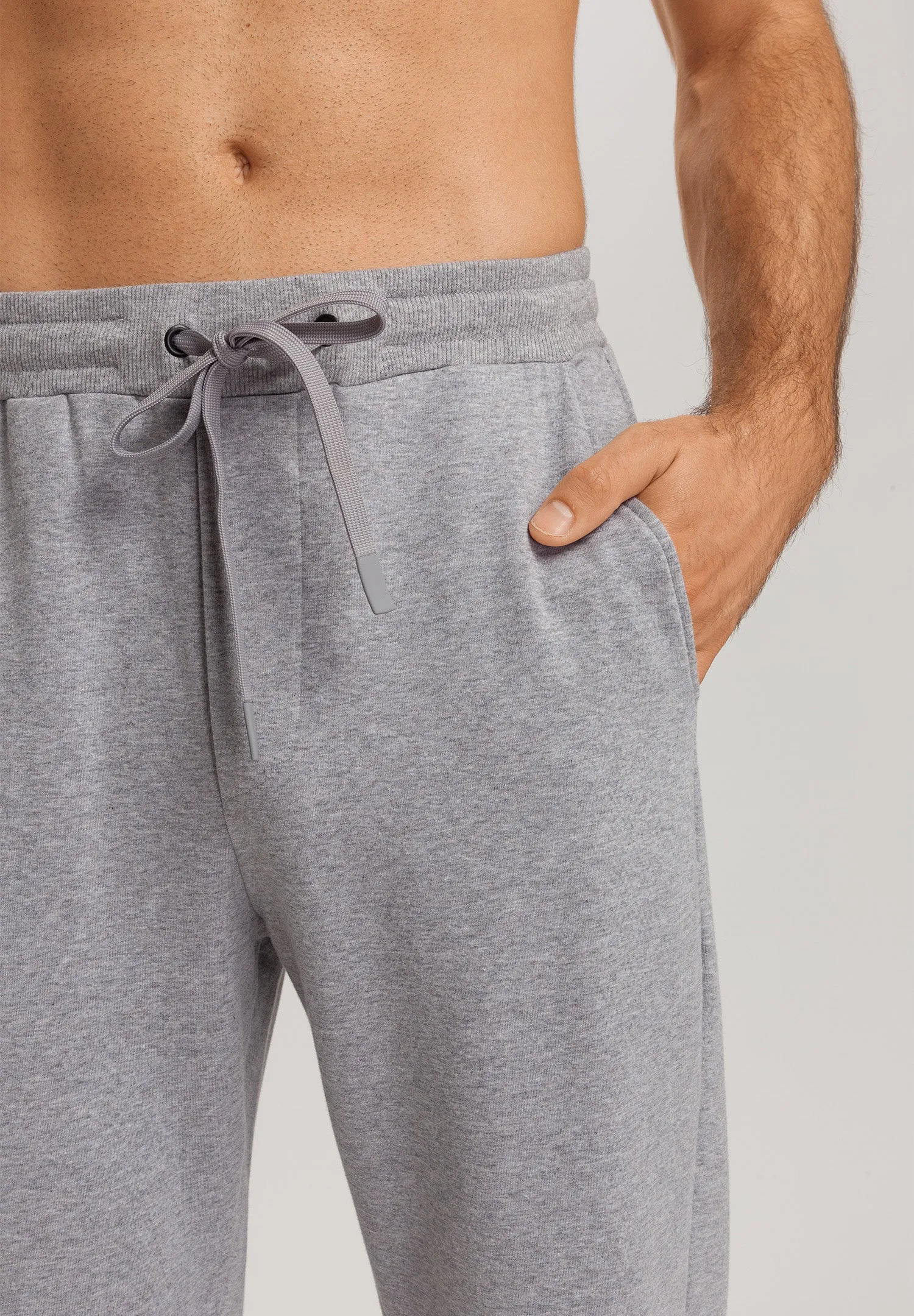 Natural Living Organic Cotton Drawstring Pants | Grey Melange 75773-3014