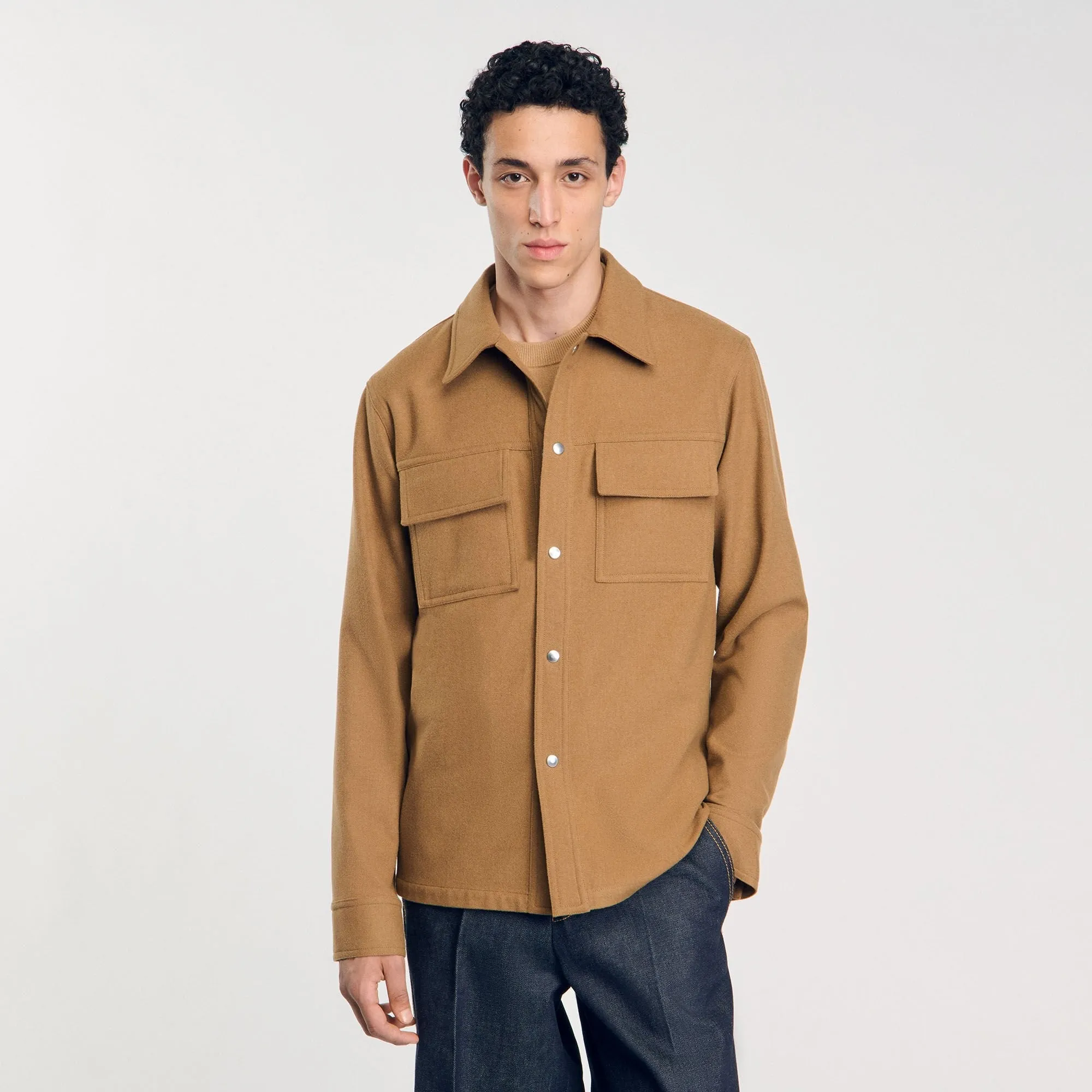 Overshirt Wool Overshirt Wool Camel