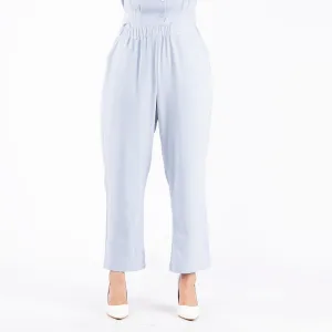 Petrol Ladies Basic Non-Denim Drawstring Pants Mid-Rise Rinse Wash Fabric 156746 (Smoke Blue)