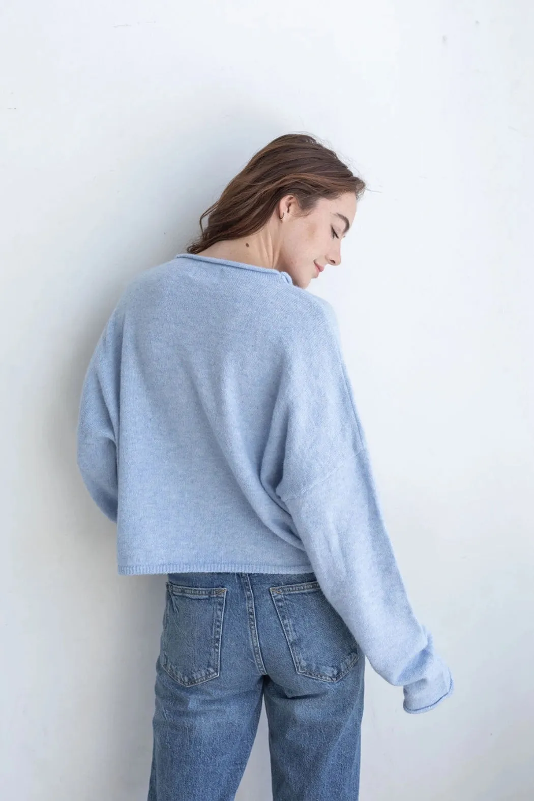 Piper Button Up Cardigan - Sky Blue