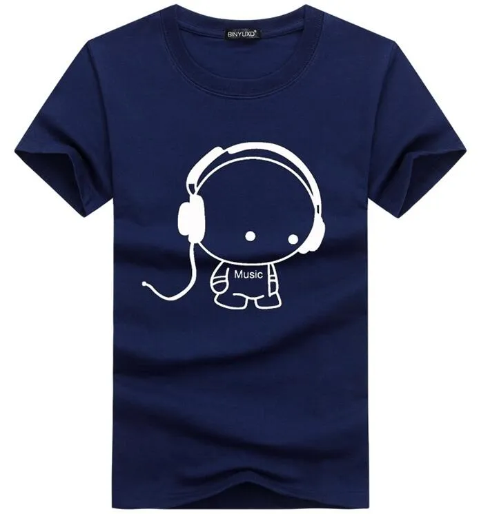 Printed MUSIC Cotton T-Shirt - 6 Colors
