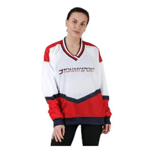 Pull Over Jacket With Iconic Rib Red
