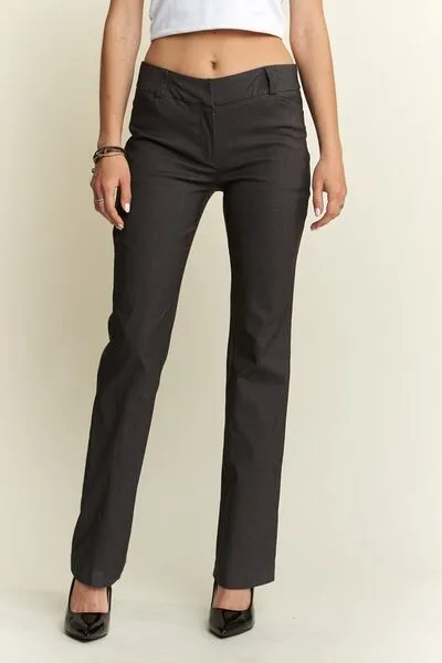Regular Rise Slim Bootcut Pants