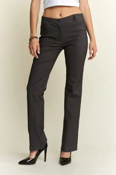 Regular Rise Slim Bootcut Pants