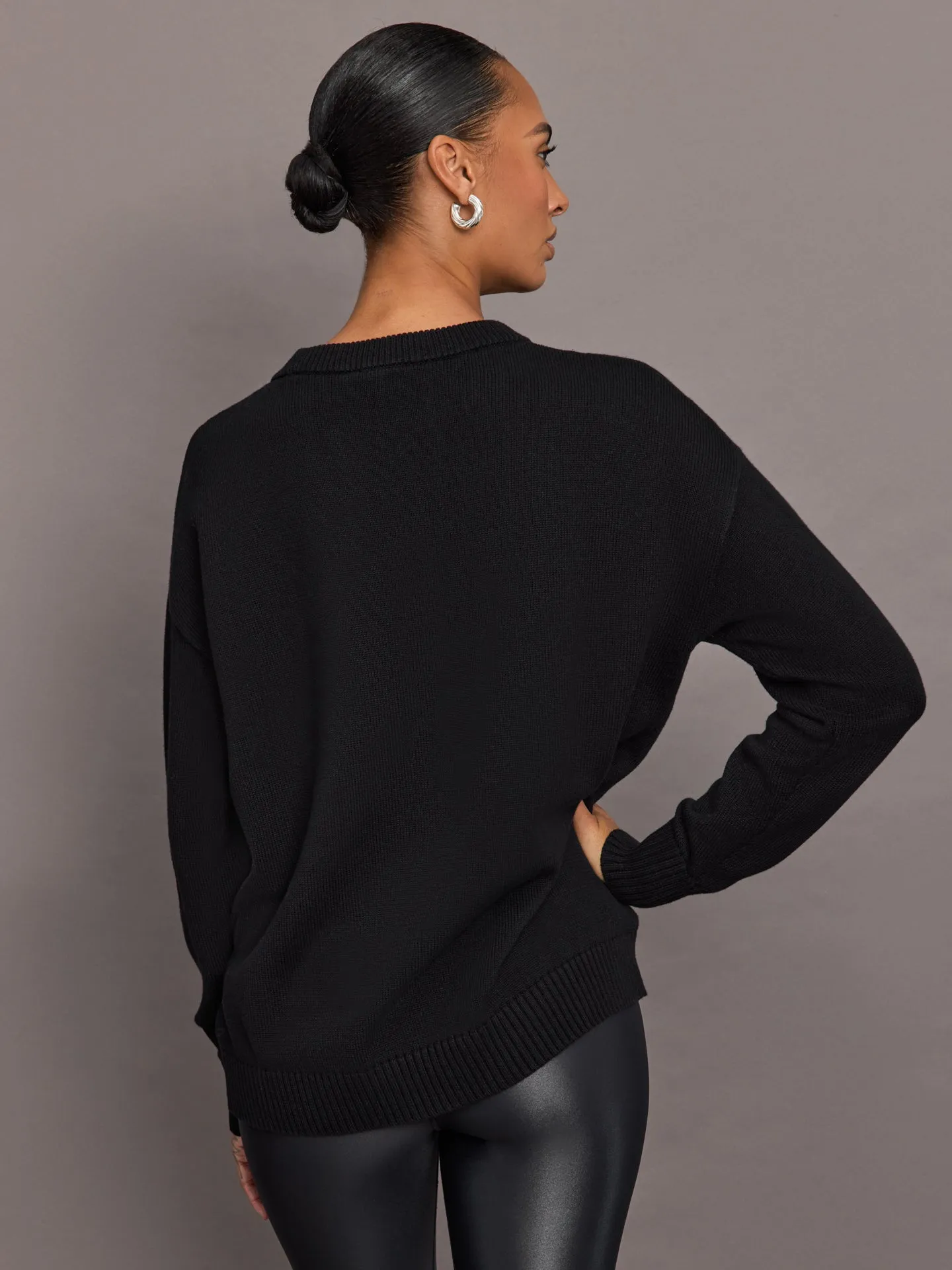 Riley Martini Oversized Sweater - Black