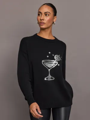 Riley Martini Oversized Sweater - Black