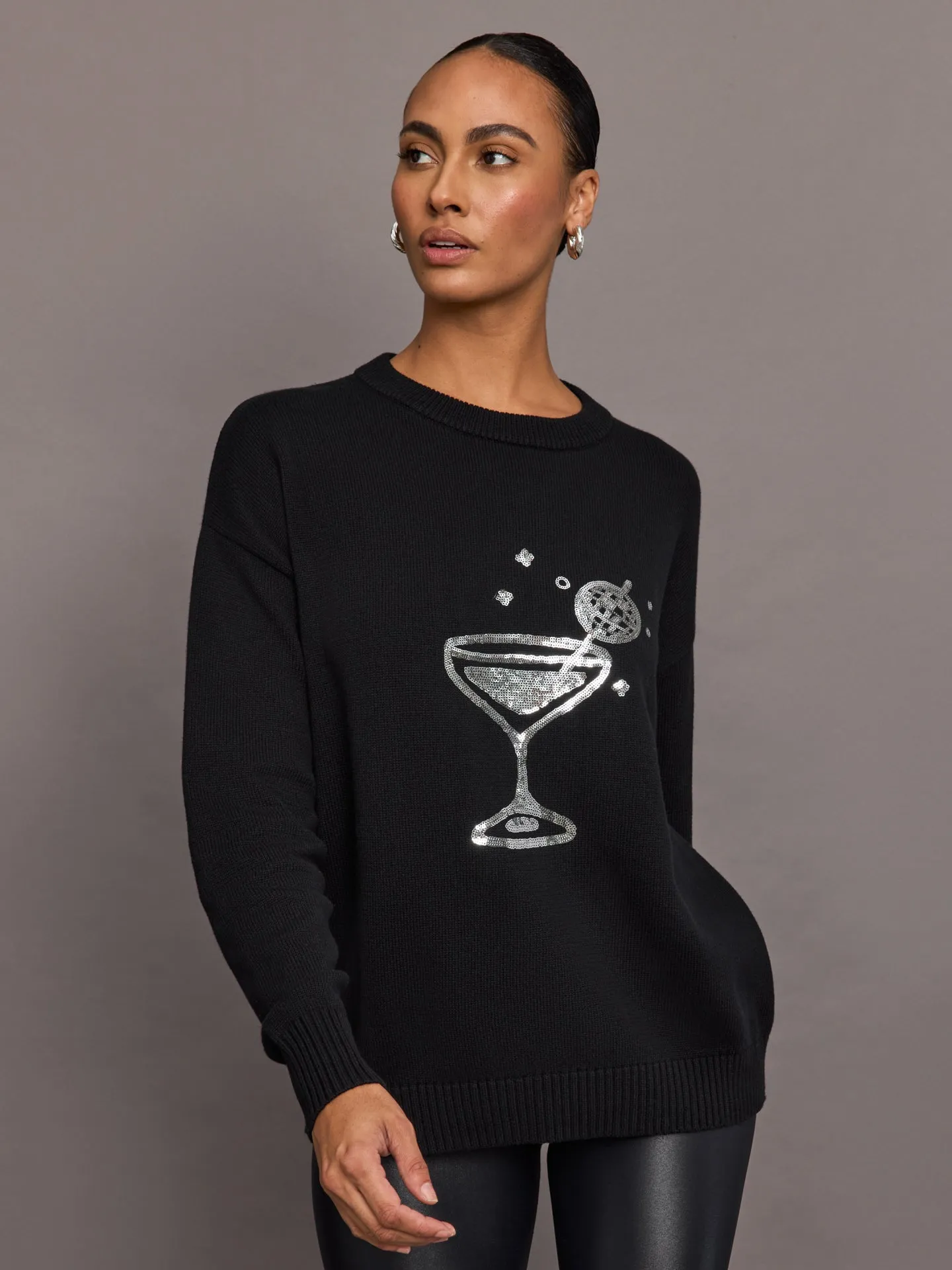 Riley Martini Oversized Sweater - Black