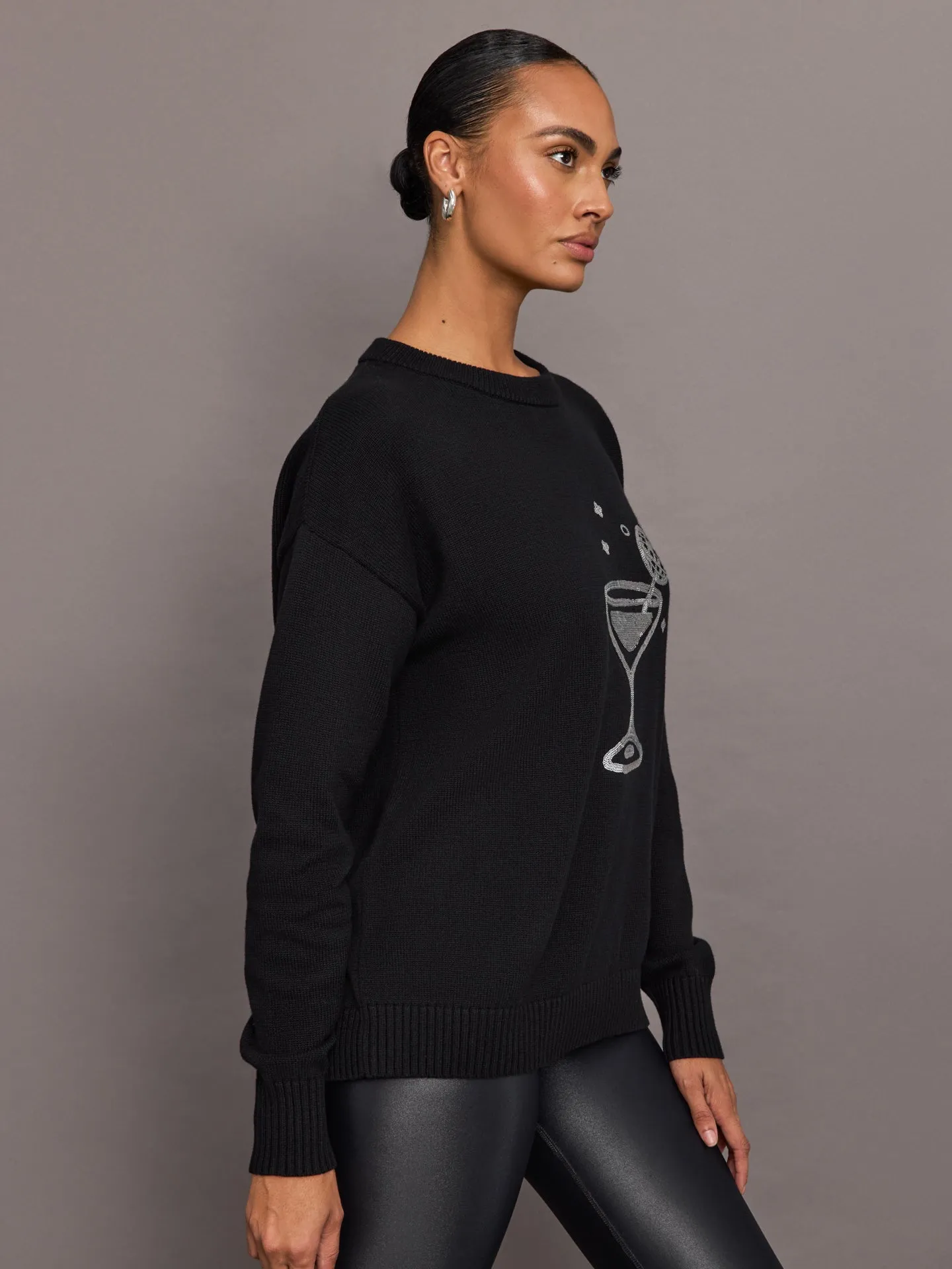 Riley Martini Oversized Sweater - Black