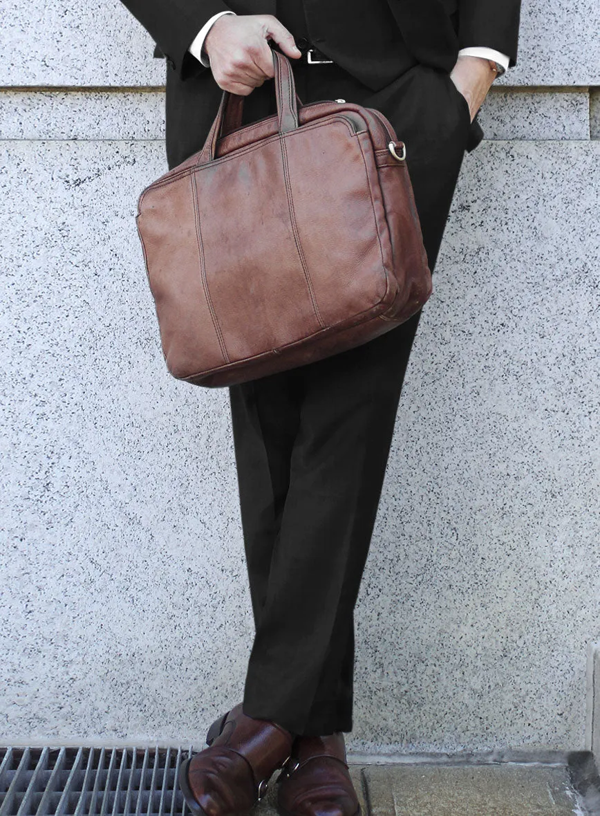 Scabal Cosmopolitan Black Wool Suit