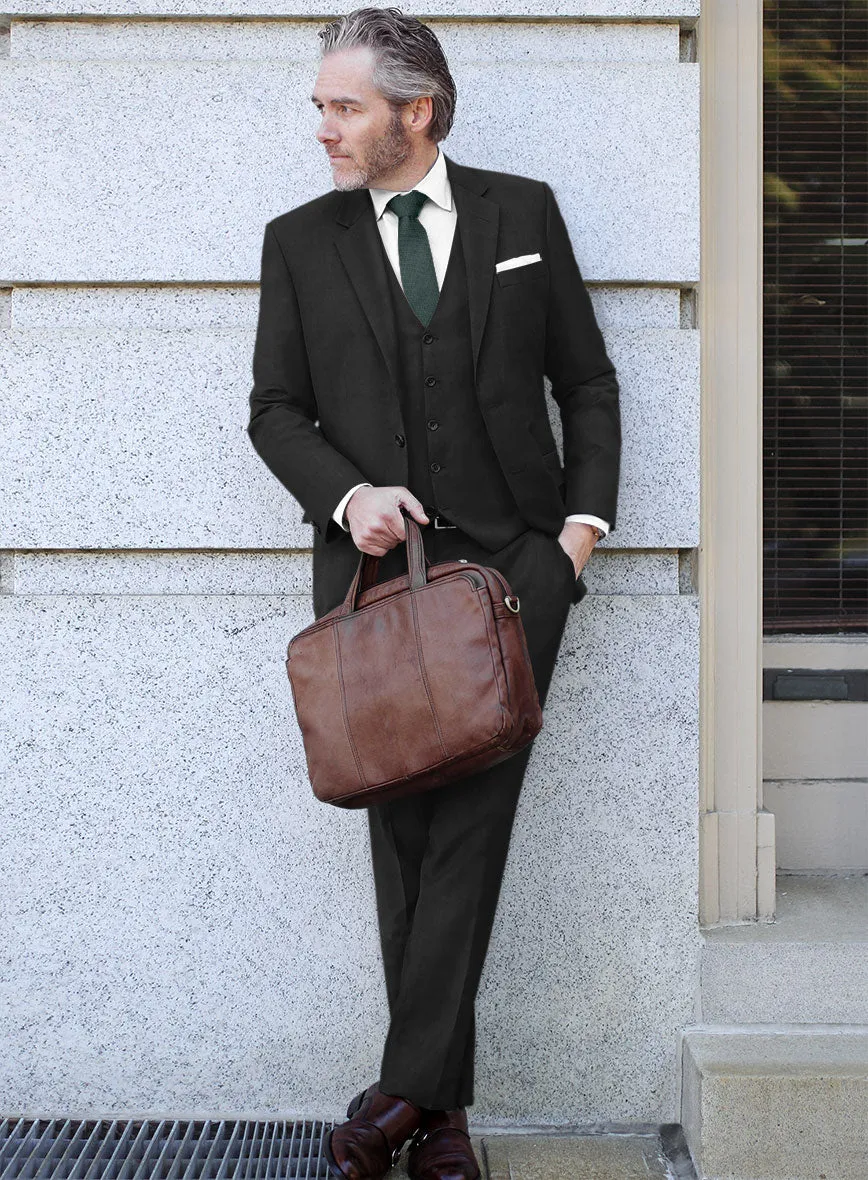 Scabal Cosmopolitan Black Wool Suit