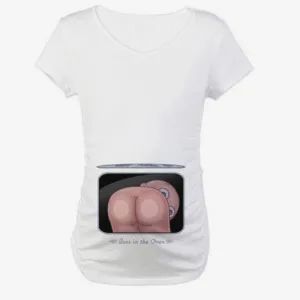 Scoop Print Long Sleeves Regular Pregnant T-shirt