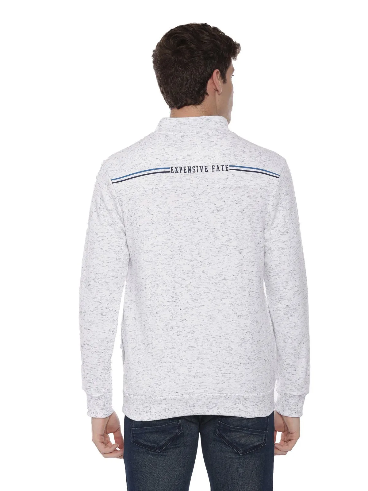 Swiss club Men's Hooded Full Sleeve Light Grey 100% Cotton Slim Fit Sweat Shirt LAZO - 05 A