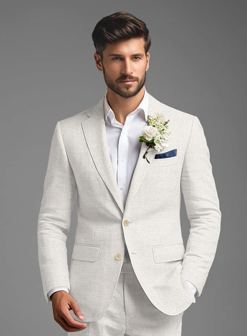 Tropical Beige Linen Suit
