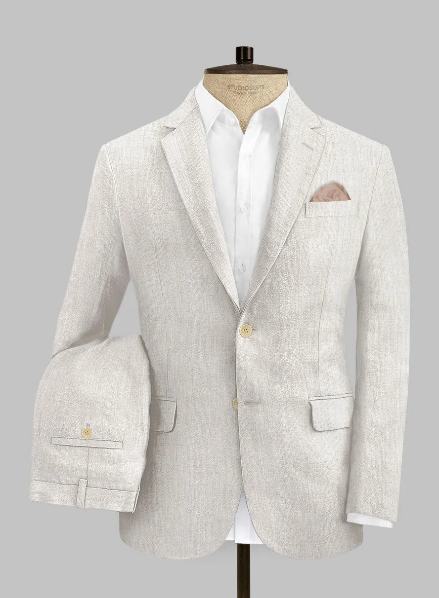 Tropical Beige Linen Suit