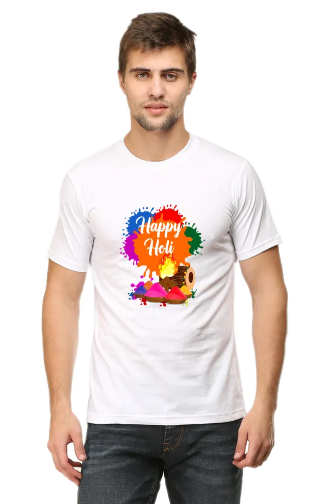 Unisex Half Sleeves T-Shirt - Happy Holi 6