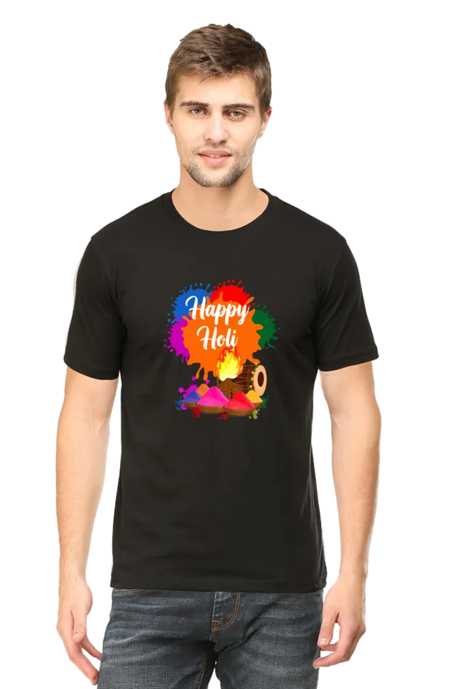 Unisex Half Sleeves T-Shirt - Happy Holi 6