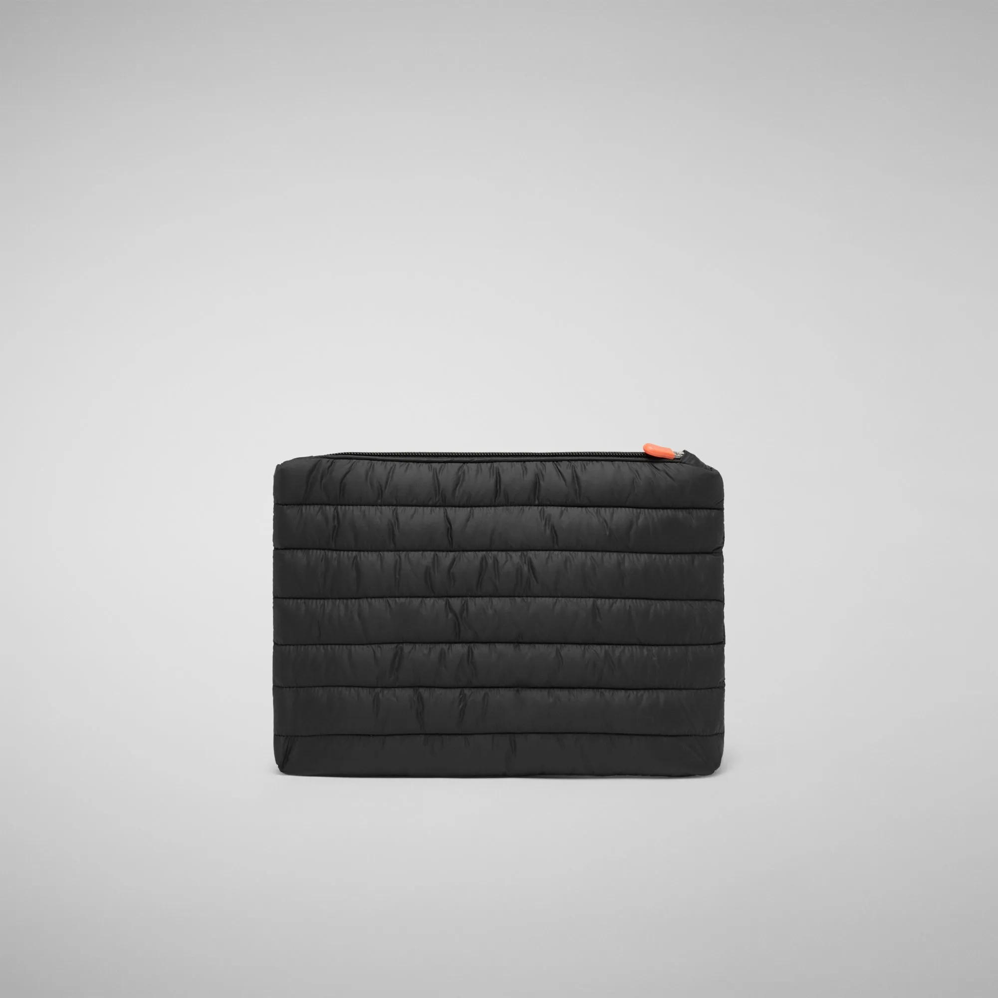 Unisex quilted pouch big shaula in black