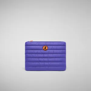 Unisex quilted pouch big shaula in deep purple