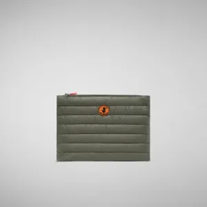 Unisex quilted pouch big Shaula in swamp green