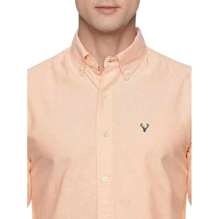 U.S. ELK Boys' and Men's Long Sleeve Button Down Dress Shirts-Orange
