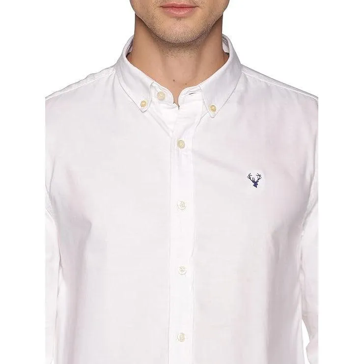 U.S. ELK Boys' and Men's Long Sleeve Button Down Dress Shirts-Whte