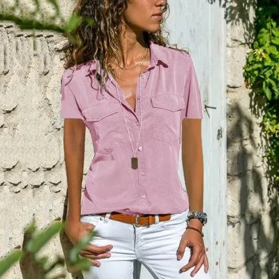 V-neck Short Sleeves T-shirt