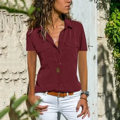 V-neck Short Sleeves T-shirt