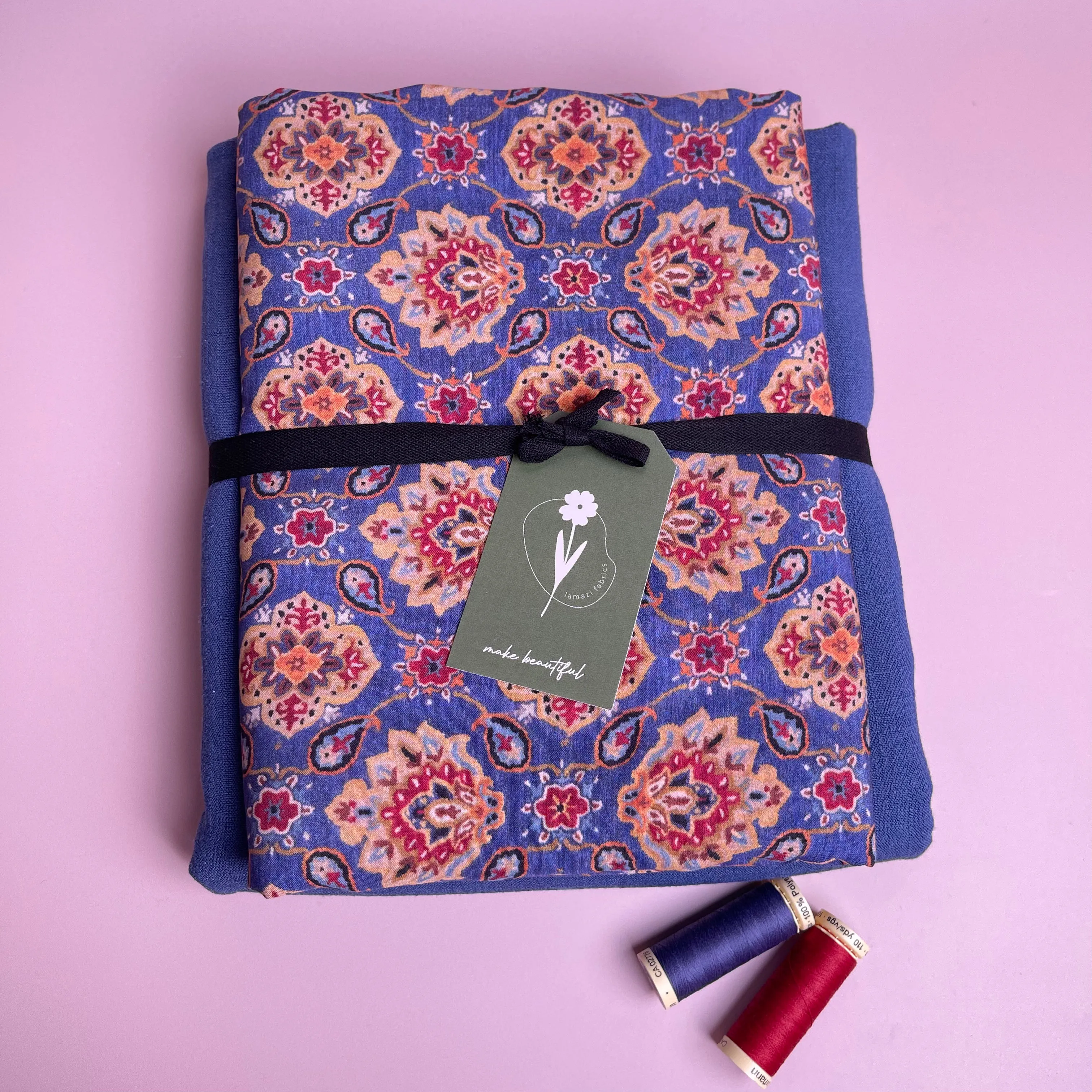 Vintage Paisley Viscose / Rayon Fabric