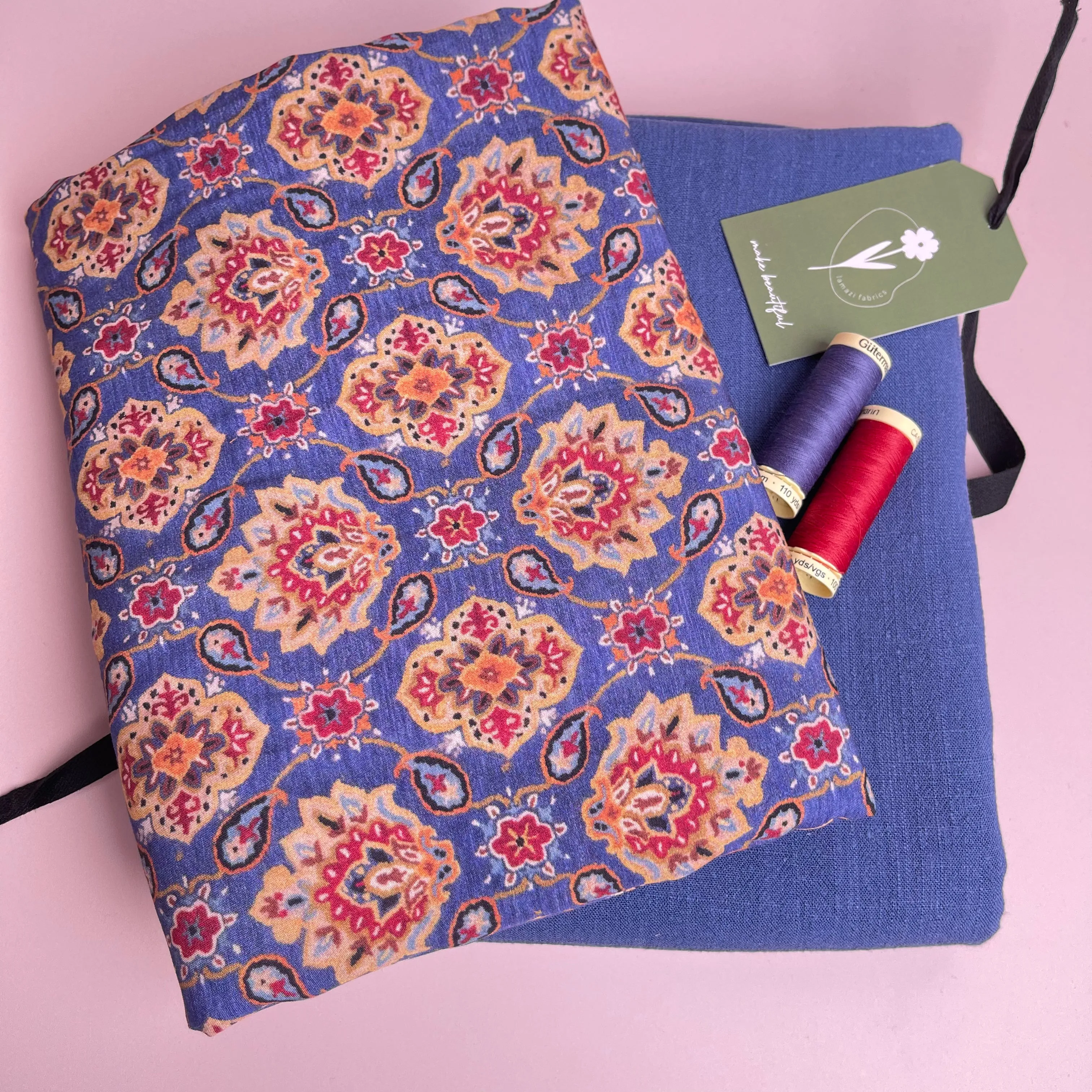 Vintage Paisley Viscose / Rayon Fabric