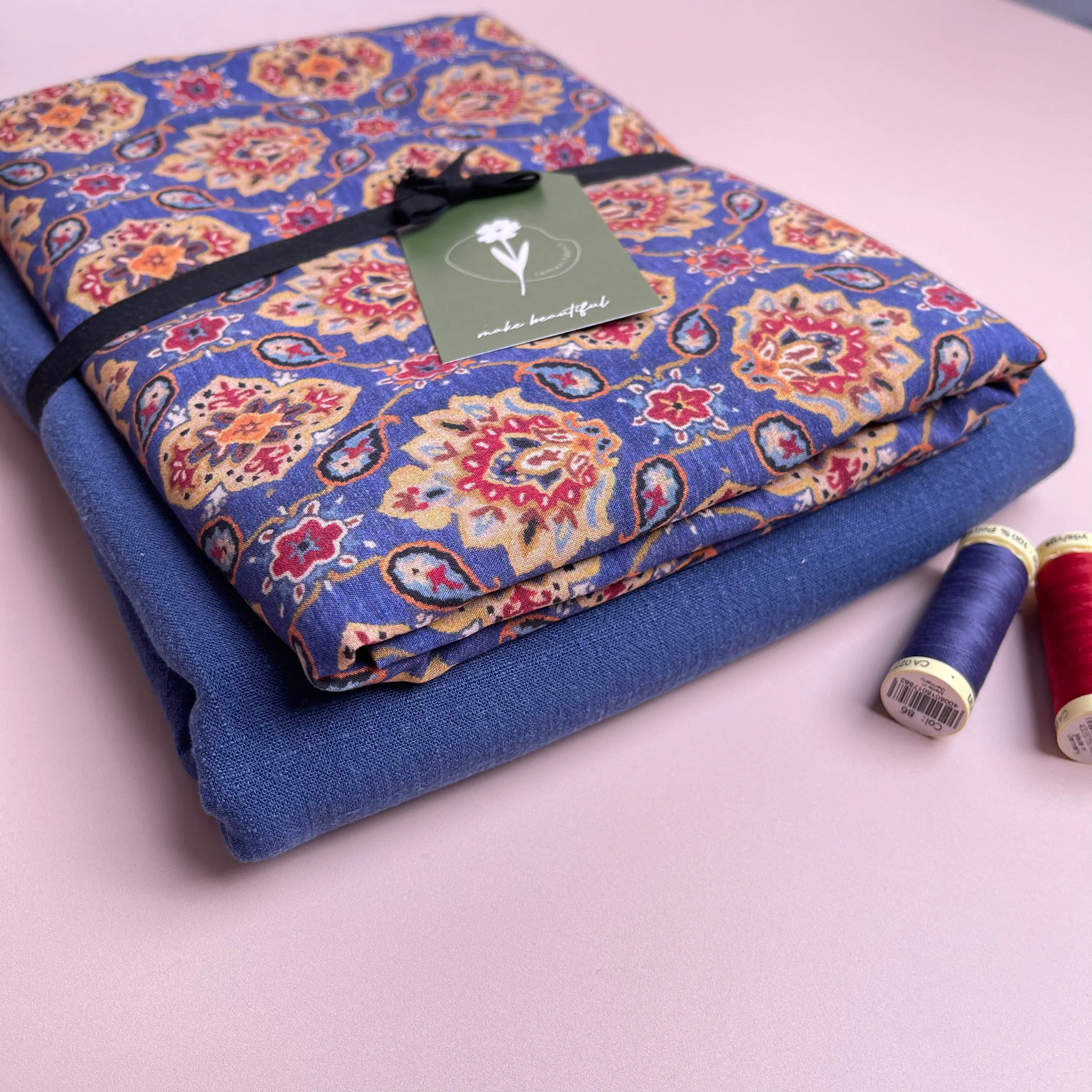 Vintage Paisley Viscose / Rayon Fabric
