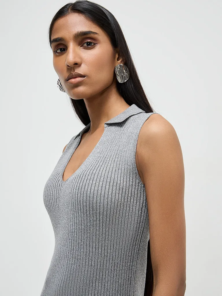 Wardrobe Grey Ribbed Sweater