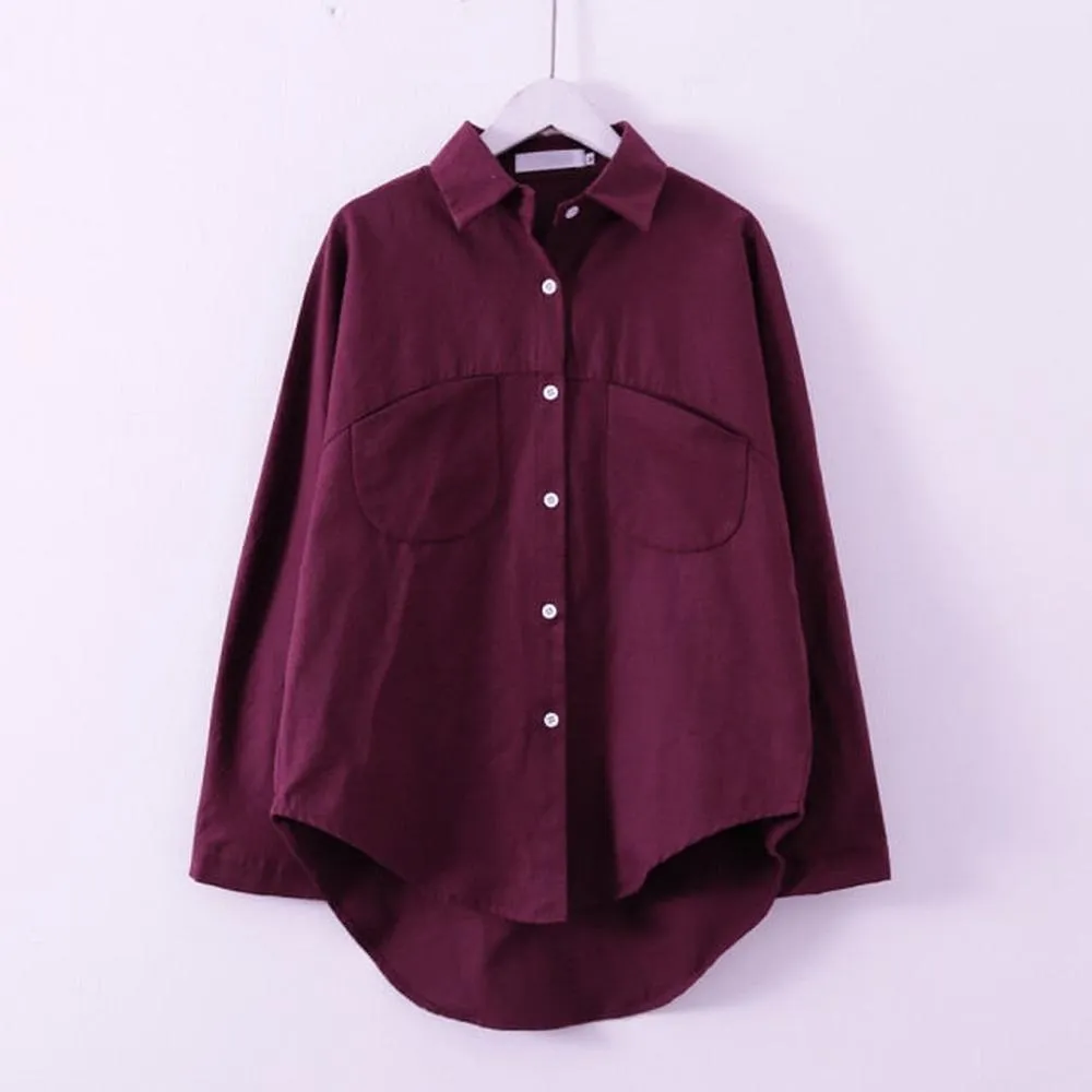 Women Long Sleeve Vintage Shirts