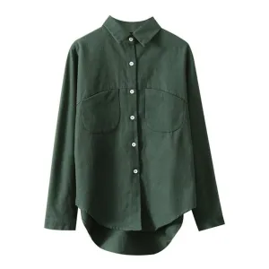 Women Long Sleeve Vintage Shirts