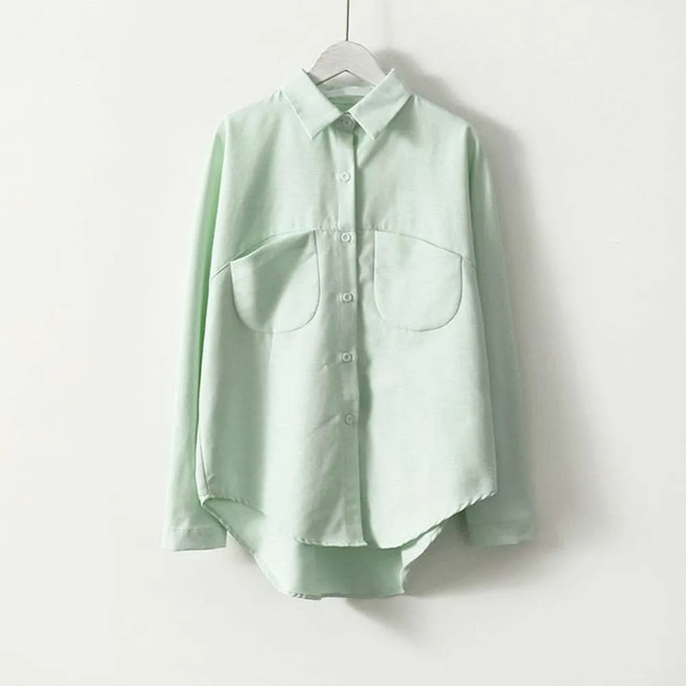 Women Long Sleeve Vintage Shirts